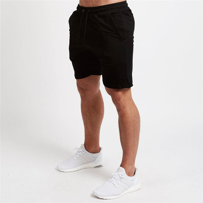 Mens cotton shorts Calf-Length gyms Fitness Bodybuilding Casual Joggers workout Brand sporting short pants Sweatpants Sportswear
