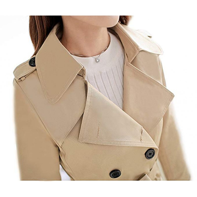 Women's Double Breasted Trench Coat Tailoring Overcoat